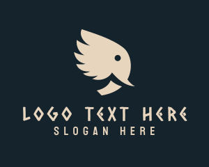 Trunk - Wing Elephant Animal logo design