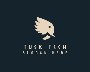 Elephant Wing Tusk logo design