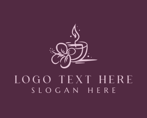 Candle - Floral Candle Wellness logo design