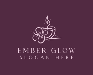 Ember - Floral Candle Wellness logo design