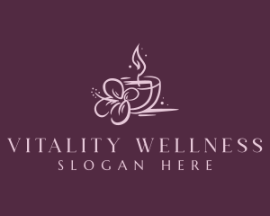 Floral Candle Wellness logo design
