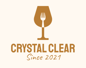 Glass - Restaurant Fork Wine Glass logo design