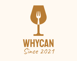 Beverage - Restaurant Fork Wine Glass logo design