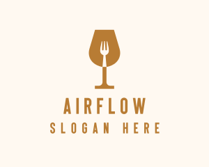 Restaurant Fork Wine Glass  logo design