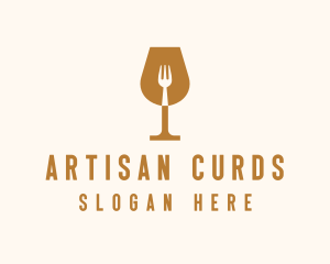 Restaurant Fork Wine Glass  logo design