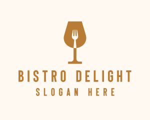 Restaurant Fork Wine Glass  logo design