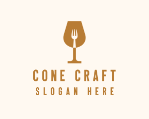 Restaurant Fork Wine Glass  logo design