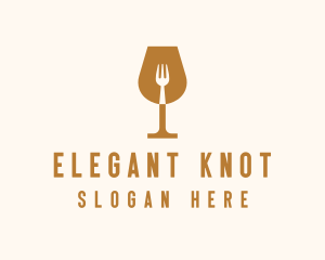 Restaurant Fork Wine Glass  logo design