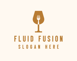 Restaurant Fork Wine Glass  logo design