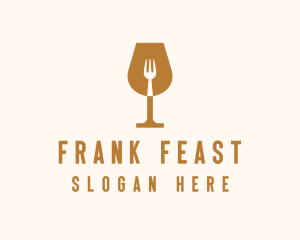 Restaurant Fork Wine Glass  logo design