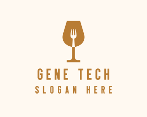 Restaurant Fork Wine Glass  logo design