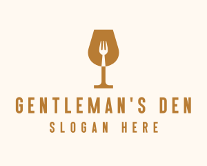 Restaurant Fork Wine Glass  logo design