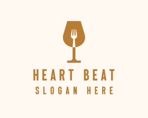 Restaurant Fork Wine Glass  logo design