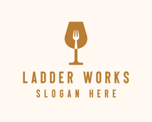 Restaurant Fork Wine Glass  logo design