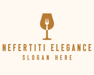 Restaurant Fork Wine Glass  logo design