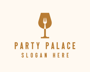 Restaurant Fork Wine Glass  logo design