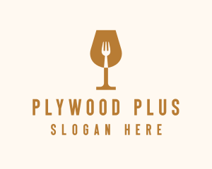 Restaurant Fork Wine Glass  logo design