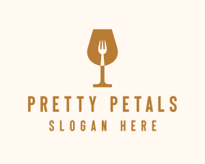 Restaurant Fork Wine Glass  logo design