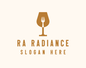 Restaurant Fork Wine Glass  logo design