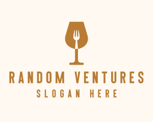 Restaurant Fork Wine Glass  logo design