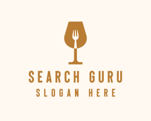 Restaurant Fork Wine Glass  logo design