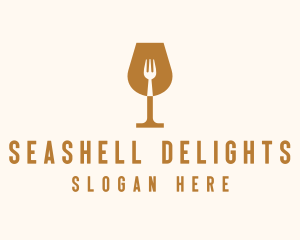 Restaurant Fork Wine Glass  logo design