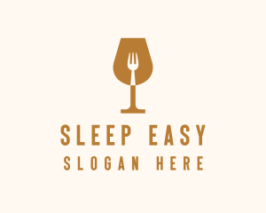 Restaurant Fork Wine Glass  logo design