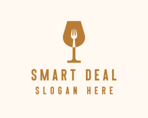 Restaurant Fork Wine Glass  logo design