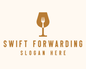 Restaurant Fork Wine Glass  logo design