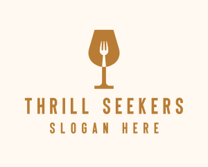 Restaurant Fork Wine Glass  logo design