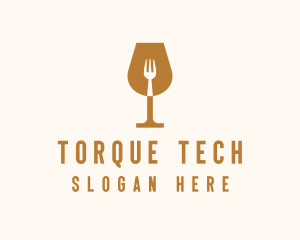 Restaurant Fork Wine Glass  logo design