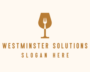 Restaurant Fork Wine Glass  logo design