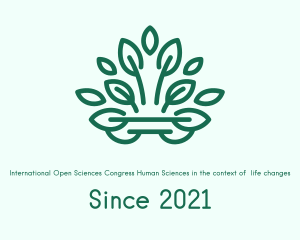 Produce - Symmetrical Green Plant logo design