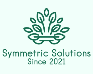 Symmetric - Symmetrical Green Plant logo design