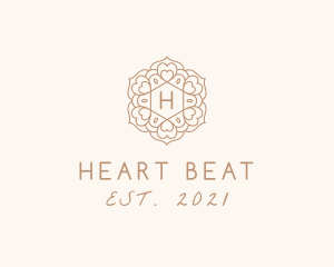 Decorative Heart Mandala logo design