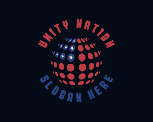 Globe American Patriot logo design