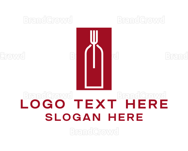 Food Wine Restaurant Logo