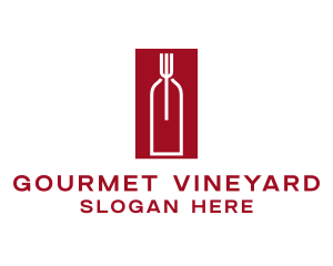 Food And Wine - Food Wine Restaurant logo design