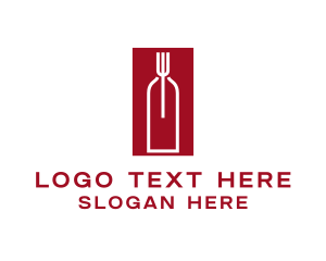 Food Wine Restaurant logo design