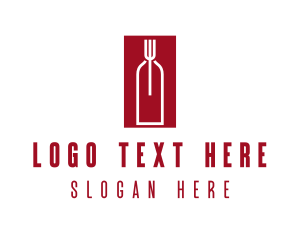 Food Wine Restaurant logo design