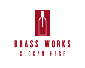 Food Wine Restaurant logo design