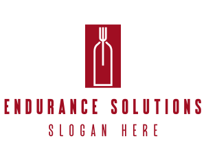 Food Wine Restaurant logo design