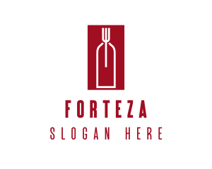 Food Wine Restaurant logo design