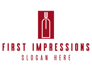 Food Wine Restaurant logo design