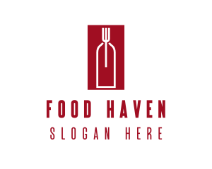 Food Wine Restaurant logo design