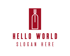 Food Wine Restaurant logo design