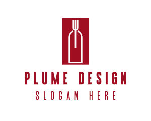 Food Wine Restaurant logo design