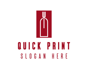 Food Wine Restaurant logo design