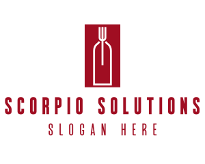 Food Wine Restaurant logo design