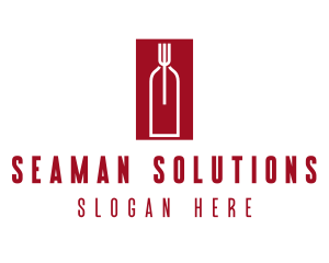 Food Wine Restaurant logo design